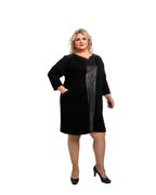 Boheme musta strukturoitu tunikamekko plus-koossa